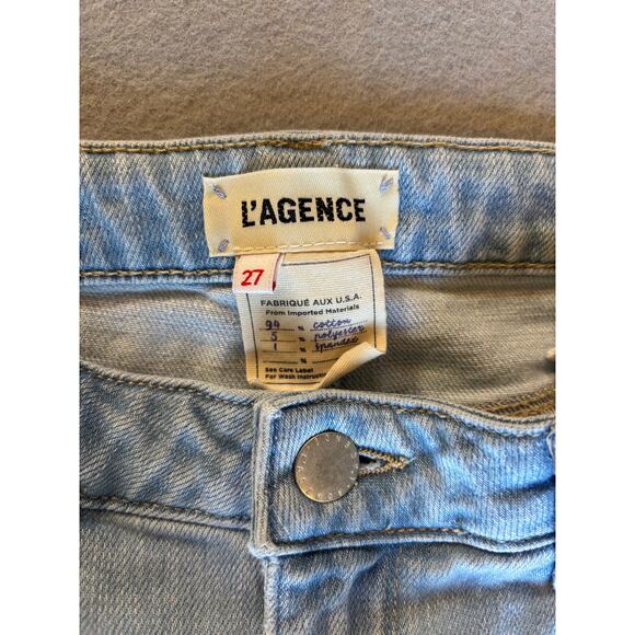 L'AGENCE Oriana high-rise straight-leg jeans sierra light wash 27 - Picture 5 of 7